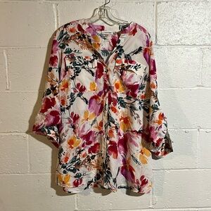 Calvin Klein Floral Blouse 1X